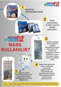 Resim nemtut Nem Alıcı Rutubet Emici Koku Giderici Korozyon Önleyici ( 30 Kutu Içerisinde 60 Paket ) 