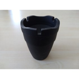 Resim Aksesuar Kokusuz Küllük Siyah 8cm (2ADET) (ARAÇ EV OFİS) Kül Tablası, Yuvarlak Pratik Küllük 