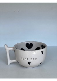 Resim Meggdecor Özel Kalpli Best Dad Kupa Çok Renk 