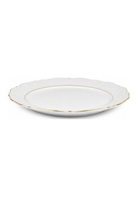 Resim Porland Boya Yaldız 25 Cm Duz Tabak Beyaz 