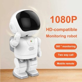 Resim Pazariz 1080P Astronot Robot Görünümlü Intercomlu Wifi Ip Güvenlik Kamerası Kablosuz Gece Görüşlü 