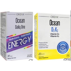 Resim Orzax Ocean D3 K2 Damla 20 ML + Daily One Energy 30 Tablet 
