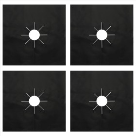 Resim Empoorlium 4 Brülör Kapağı, Tekrar Kullanılabilir Kapak, Yapışmaz Brülör Astarı, Gaz Sobası Için Isı Yalıtım Pedi (Yurt Dışından) 