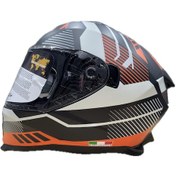 Resim Sway SW-865 Güneş Vizörlü Full Face Motosiklet Kaskı Siyah - Beyaz - Turuncu 