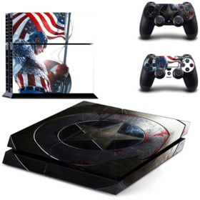 Resim Kt Decoration Captain America Playstation 4 Fat Sticker Kaplama Ca-04 