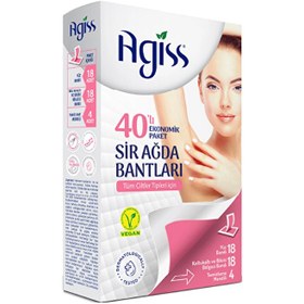 Resim Agiss Sir Ağda Bantları 40'lı Ekonomik Paket (Yüz - Koltuk Altı - Bikini) - Gratis 