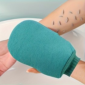 Resim Çift Yeşil Peeling Eldiveni - İki Taraflı Dokulu Masaj ve Ölü Hafif Bej Çıkarma için Pürüzsüz Hafif Bej, Vücut Ovma için Yumuşak Banyo ve Duş Eldivenleri, Spa Gibi Ev Bakımı, Çift Taraflı Tasarım | Yumuşak Esnek Malzeme, Peeling Banyo Eldivenleri 