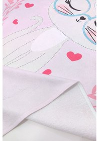Resim Sevimli Kedi Dijital Baskılı 70x140 Cm Çocuk Plaj Havlusu 