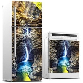 Resim Buzdolabı Ve Bulaşık Makinası Beyaz Eşya Sticker Kaplama Şelale K (498531298) 