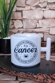 Resim Cancer Traits Baskılı Yengeç Burcu Hediyelik Baskılı T Kulplu Latte Fincanı Kupa Bardak, QB1L5378 