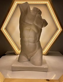 Resim Hedgehog Art Shop Tors 'White' Dekoratif Heykel, Pop Art Roma Yunan Heykelleri 