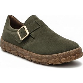 Resim Haki Süet Kadın Hakiki Deri Ayakkabı 597.2611 Haki 