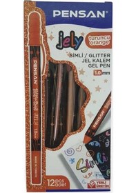Resim Pensan Jel Kalem 2800 Oranj Jely Glitter Simli 12'li Paket Diğer 