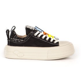 Resim Scootland Kadın Sneaker Yüksek Taban Bağcıklı Günlük Ayakkabı 19000 Siyah 