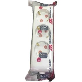 Resim Mutlusan Ri-Tech 3lü Topraklı Klemensli Kablosuz Grup Priz 