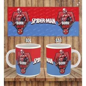 Resim Tontilika Spiderman Örümcek Adam Marvel Temalı Özel Tasarım Hediyelik Kupa Bardak 