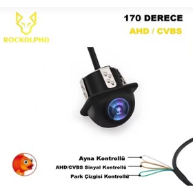 Resim ROCKALPHA Balıkgözü Araba Arka Kamera Geniş Açı 170° Görüş Yardımcı Park Kamerası AHD/CVBS 