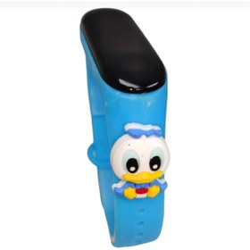 Resim Eglo Donald Duck Ördek Figürlü Led Dokunmatik Ekranlı Su Geçirmez Dijital Çocuk Kol Saati 