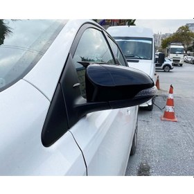 Resim Toyota Uyumlu CHR Batman Yarasa Ayna Kapağı Piano Black 2016 2017-2021 