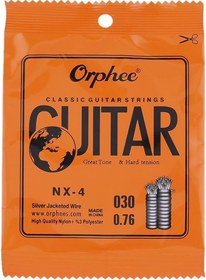 Resim Orphee NX-4 Klasik Gitar Re (D) Teli - 4. Tel (Aksesuar - Yedek Tek Tel) | Gümüş Kaplama Bakır Sargı, Güçlü Rezonans ve Sıcak Alt Tonlar | Uyum: Tüm Klasik Gitarlar 
