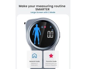 Resim Lidyahan Store Yükseltilmiş Vücut Ölçü Bandı - Kilo Kaybı, Kas Kazancı ve Fitness Ilerlemesini Izlemek Için Geliştirilmiş Alet, Hassas Hem Inç Hem De Santimetre Cinsinden Dijital Akıllı Geri Çekilebilir Bant 