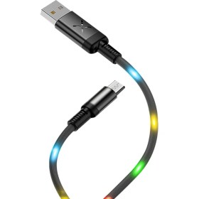 Resim Lenovo K5 Note Şarj Kablosu Işıklı Micro USB Dc-09 