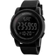 Resim Skmei 1257 Erkek Kol Saati LED Işıklı Silikon Kasa Silikon Kordon 