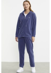 Resim Sementa Kapüşonlu Polar Tunik Eşofman Takım - Indigo 001 