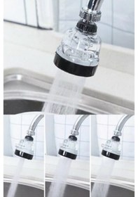 Resim Yayke Tasarruflu Oynar Başlık Şeffaf 3 Fonksiyonlu Musluk Başlığ 