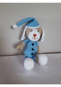 Resim Amigurumi Mavi Uykucu Köpek 