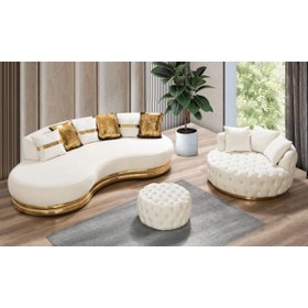 Resim mobilyabazari Juliet Köşe Takımı (4+3+1+puf) 