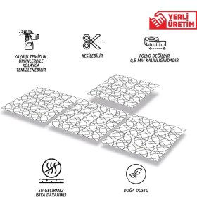 Resim Tink Kendinden Yapışkanlı Çizgi Desenli Pvc Karo 30X30 cm (33 Adet) 3 M2 