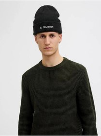 Resim Jack & Jones Erkek Siyah Jacsoho Beanıe Sn Bere 12280090-Black 