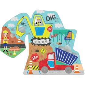 Resim Floss & Rock 20 Parça Inşaat Makinesi Şekilli Yap-Boz Construction 