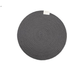 Resim Tekli Hasır- Antrasit Jüt Düz Amerikan Servis Supla 35cm X 35cm Antrasit 