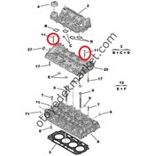 Resim Citroen Jumpy (2018-2023) 1.5 BlueHdi Silindir Kapağı Pullu / Flanşlı Civatası (Orijinal) 