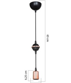 Resim Genel Markalar El yapımı siyah bakır dekoratif tekli küre sarkıt aksesuar 