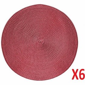 Resim Porland Vista Bordo Polipropilen Amerikan Servis 38cm 6'lı 04sty007342 