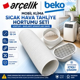 Resim Öz Beyaz Eşya Arçelik 09210P - 09215P - 12210P Uyumlu Portatif Klima Tahliye Hortumu 
