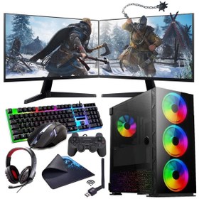 Resim I5 12400F 16GB 1TB m2 6GB GTX1660S Çift 24" Monitörlü (Gaming SET) Rogame