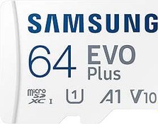 Resim Samsung Evo Plus 64GB SDXC U1 Sınıf 10 A1 130MB/s Micro SD Bellek Kartı Adaptörlü 2021 Sürümü (MB-MC64KA/EU) 