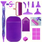 Resim 1 Set 5D Elmas Boyama Araçları ve Aksesuarları Seti, Silindir, Plastik Başlıklar ve Kavrama Pedi Dahil - DIY El Sanatları ve Mozaik Sanatı Malzemeleri, Plastik ve Sentetik Reçine Malzeme 