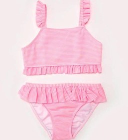 Resim Deep Beach Çok Renkli Fırfırlı Kız Çocuk Bikini Takım 001 