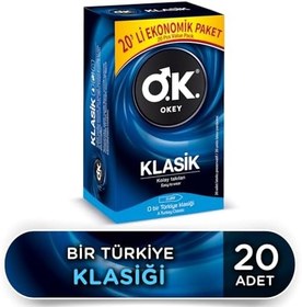 Resim Okey Klasik Ekonomik Prezervatif 20 Adet 