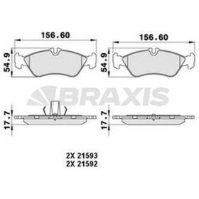 Resim Braxis Aa0198 Fren Balatası Arka Sprinter 96-06 Lt 28 35 46 96- A0024204020 