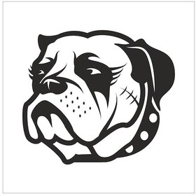 Resim Buldok Köpek Folyo Sticker 60cm Uzunluk Siyah 