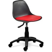 Resim ofiscombin Ofis Döner Tekerli Danışma Çocuk Ders Çalışma Koltuğu Tabure 