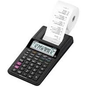 Resim Casio HR-8RC-BK 12 Hane Siyah Şeritli Hesap Makinesi 