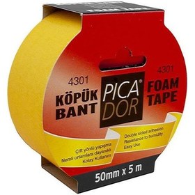 Resim Picador Çift Taraflı Bant Köpük Rulo Askılı 50Mmx5M 4301 