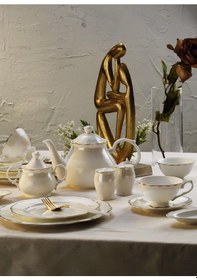 Resim Aryıldız Milanis Bone China 36 Parça Kahvaltı Seti Beyaz 